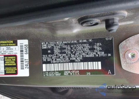 2008 Toyota Tundra Limited 5.7L V8 z USA, uszkodzony, nr VIN 5TBBV58108S502321